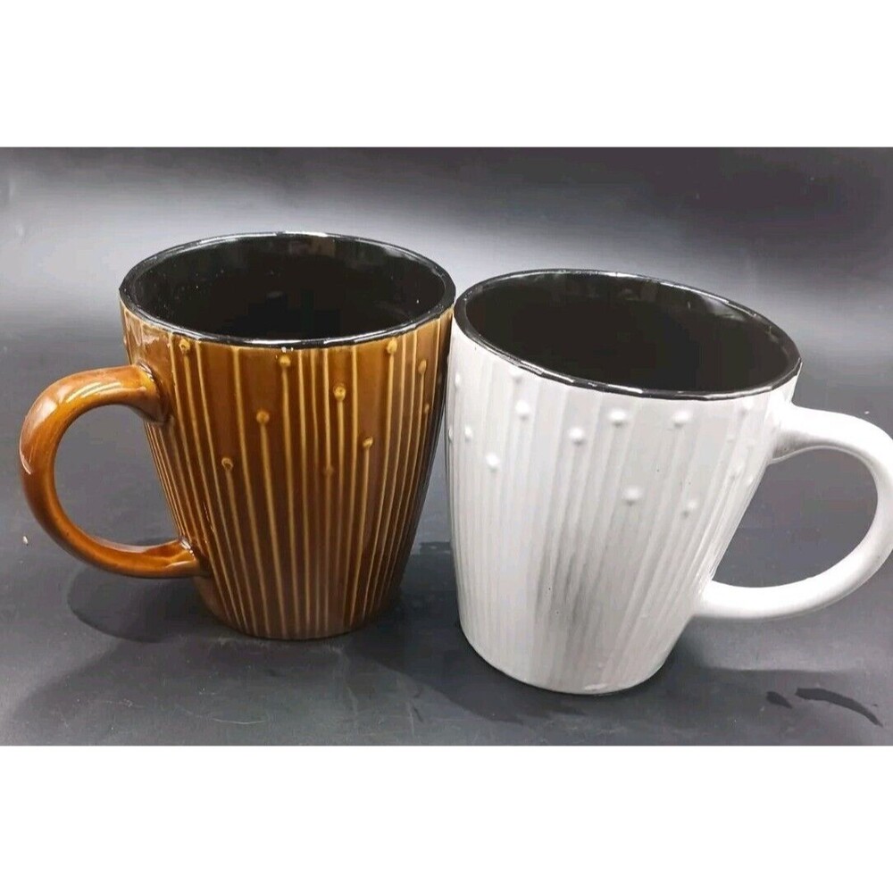 California Pantry Set Of 2 Large Coffee Mugs Texturedceramic